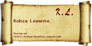 Kobza Levente névjegykártya