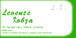 levente kobza business card